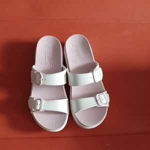 Dansko White Sandals with Ergonomic Footbed and Adjustable Straps